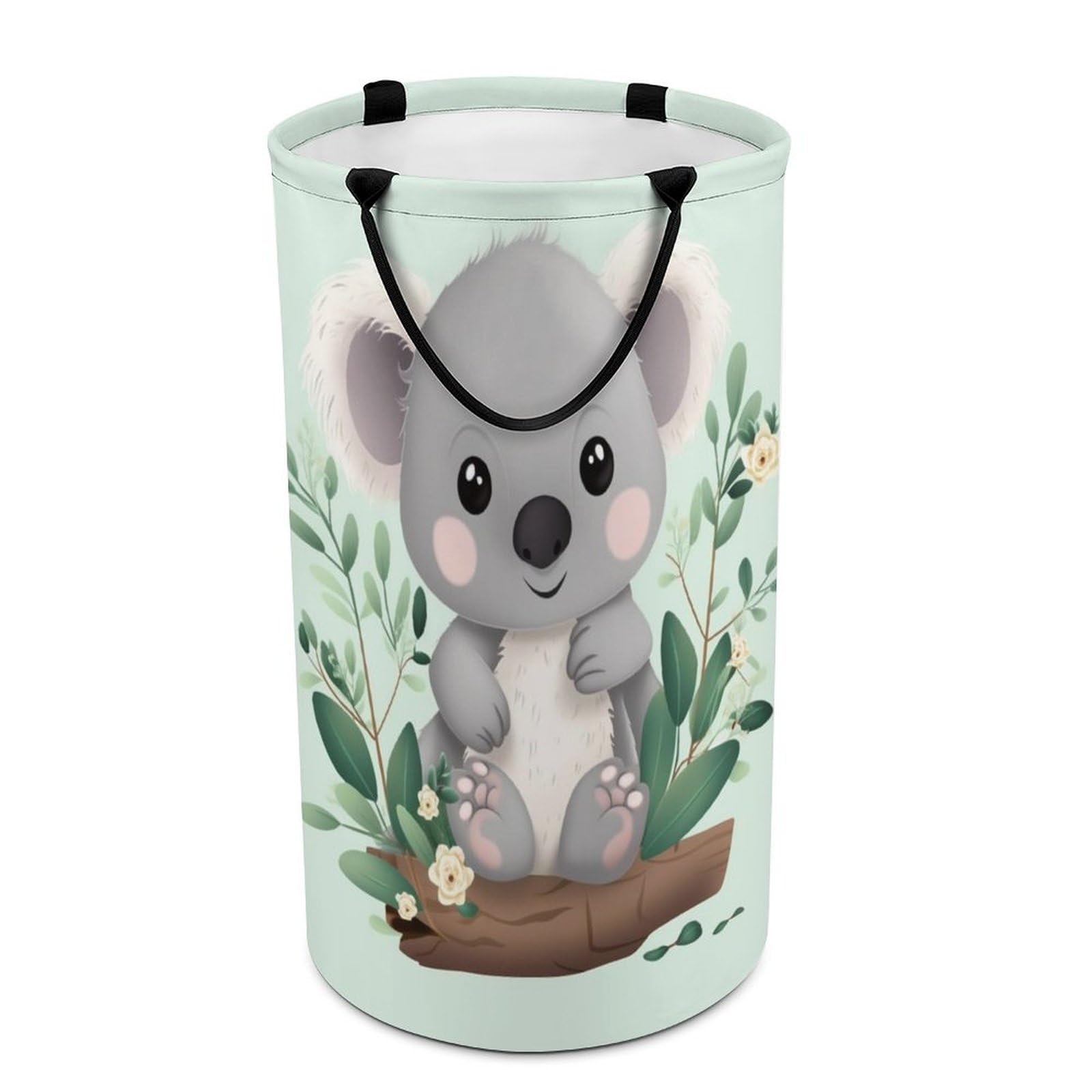 Panier à linge sale pliable Koala en tissu résistant avec poignées solides