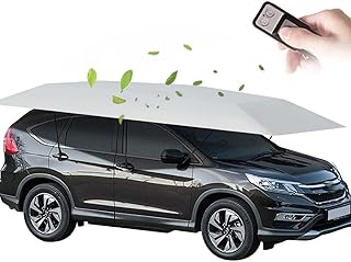 4.2M Automatischer Carport, Zusammenklappbares Bewegliches Vordach Mit Fernbedienung, Sonnenschirm Fürs Auto, Abnehmbares Ladegerät, Campingzelt Für Den Außenbereich,Grey