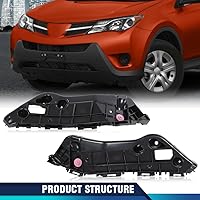 Vista 9 de PIT66 Juego de 2 retenedores de parachoques delantero compatibles con Toyota RAV4 (submodelo: LE, Limited, XLE) 2013-2014/Compatible con Toyota RAV4