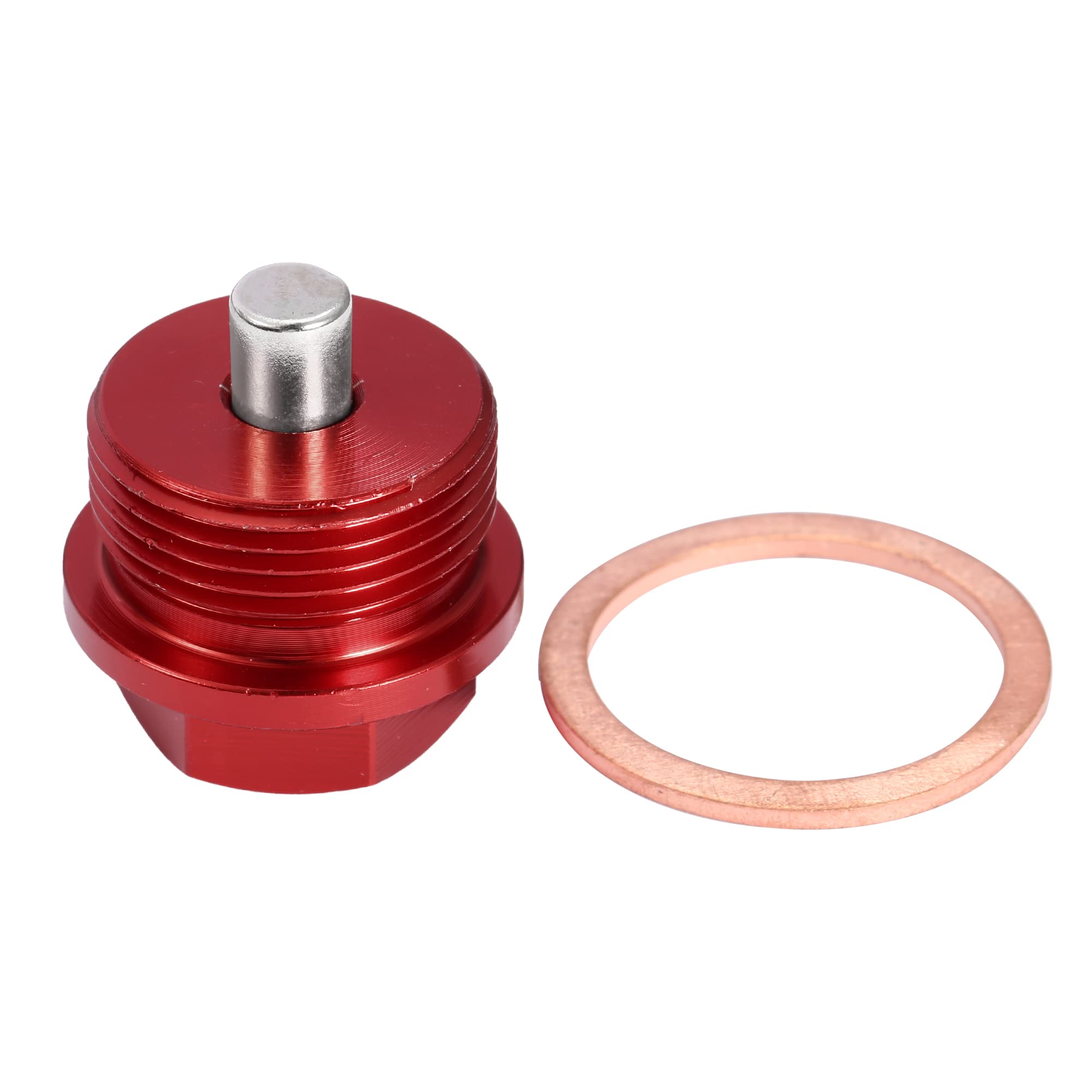 A ABSOPRO Bouchon Vidange Huile Magnétique 2Pcs Pour Carter Moteur | Aluminium, Avec Rondelle, Dimensions 28.9x26.9mm, Compatible Avec La Plupart Des Véhicules, Installation Facile