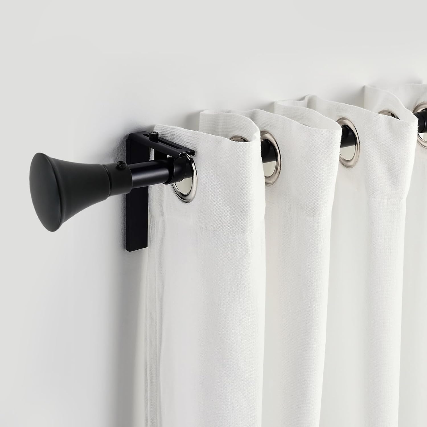 KUMGROT 0.87" Dia Bell-Shaped Curtain Rod End Cap, Curtain Rod Cap Replacement, Diy Curtain Rod Accessoies Decorative Caps for Bedroom, Living Room, Kitchen, And Bathroom, 2 Pcs