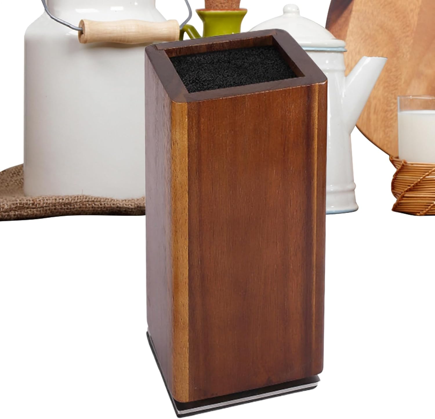 Knives Magnetic Holder - Wooden 360° Rotatable Double-Sided Magnetic Knives Stand,for Cafe Bar Drawer Fruit Shop Apartment Restaurant Club Food Truck Home Professional Cooks