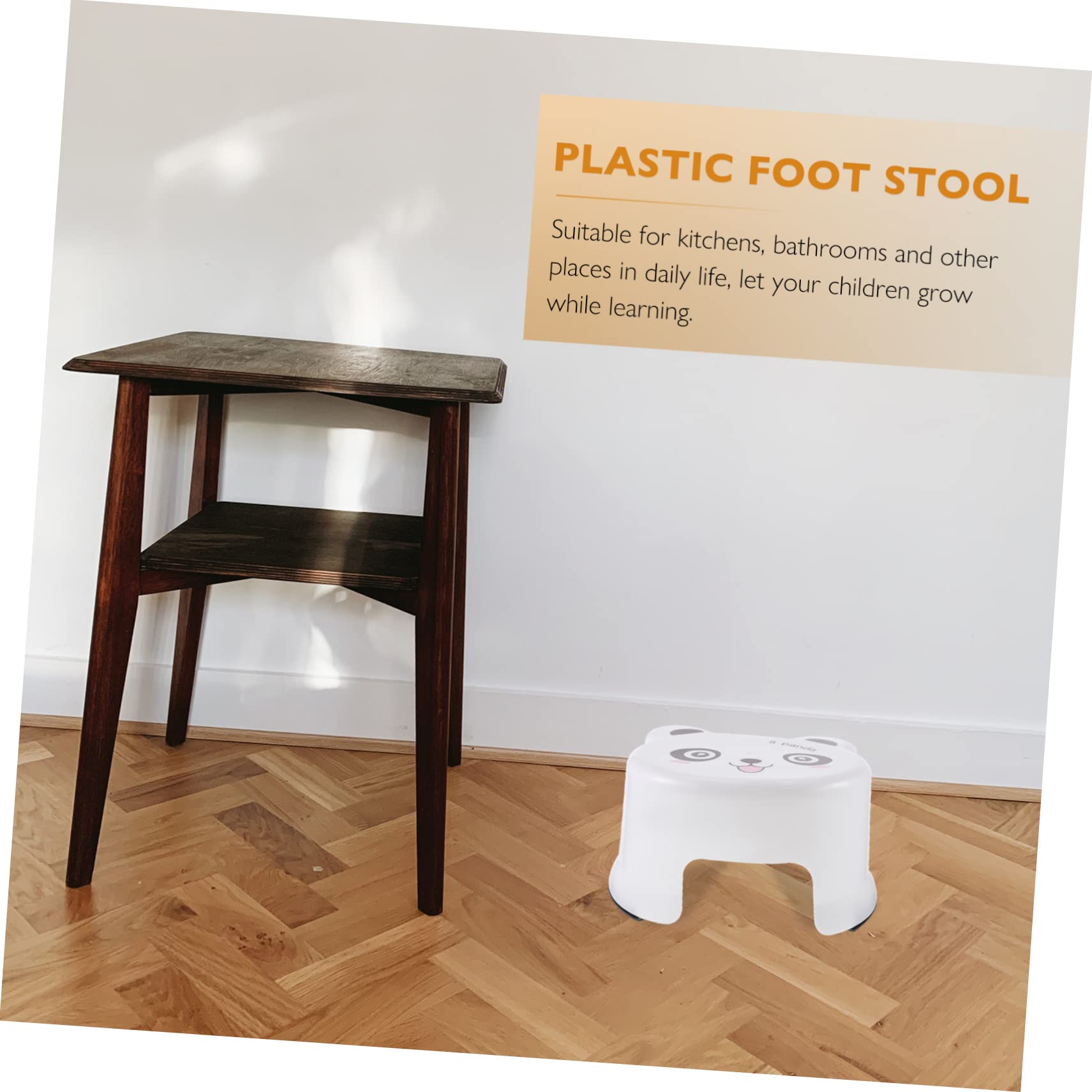 MAGICLULU Panchetto per Bambini in Plastica Bianco Antiscivolo Texture, Leggero e Resistente, per Bagno e L'addestramento al Vasino