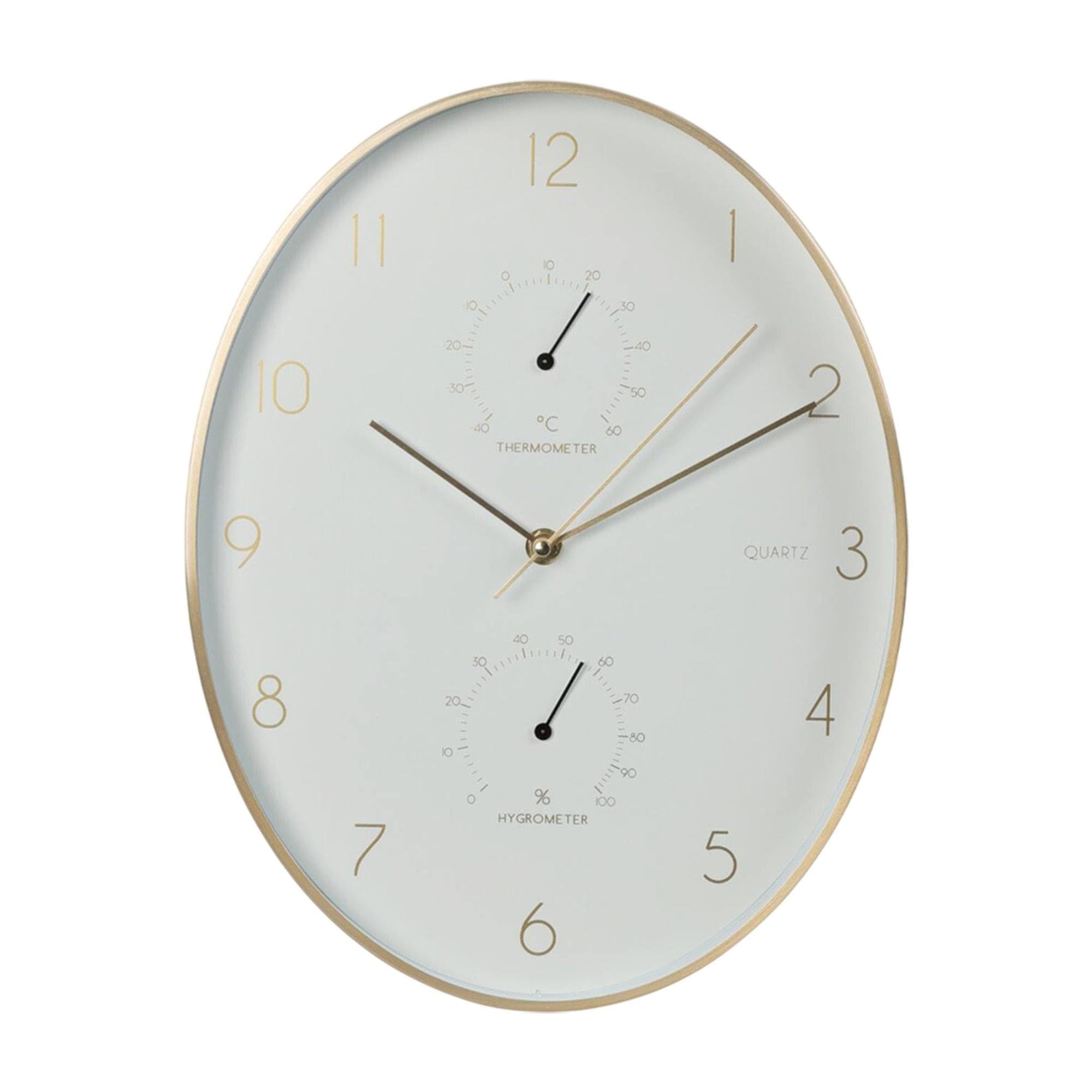 WELL HOME MOBILIARIO & DECORACIÓN Wall Clock, Gold, 34,5x27,1x4,2 cm