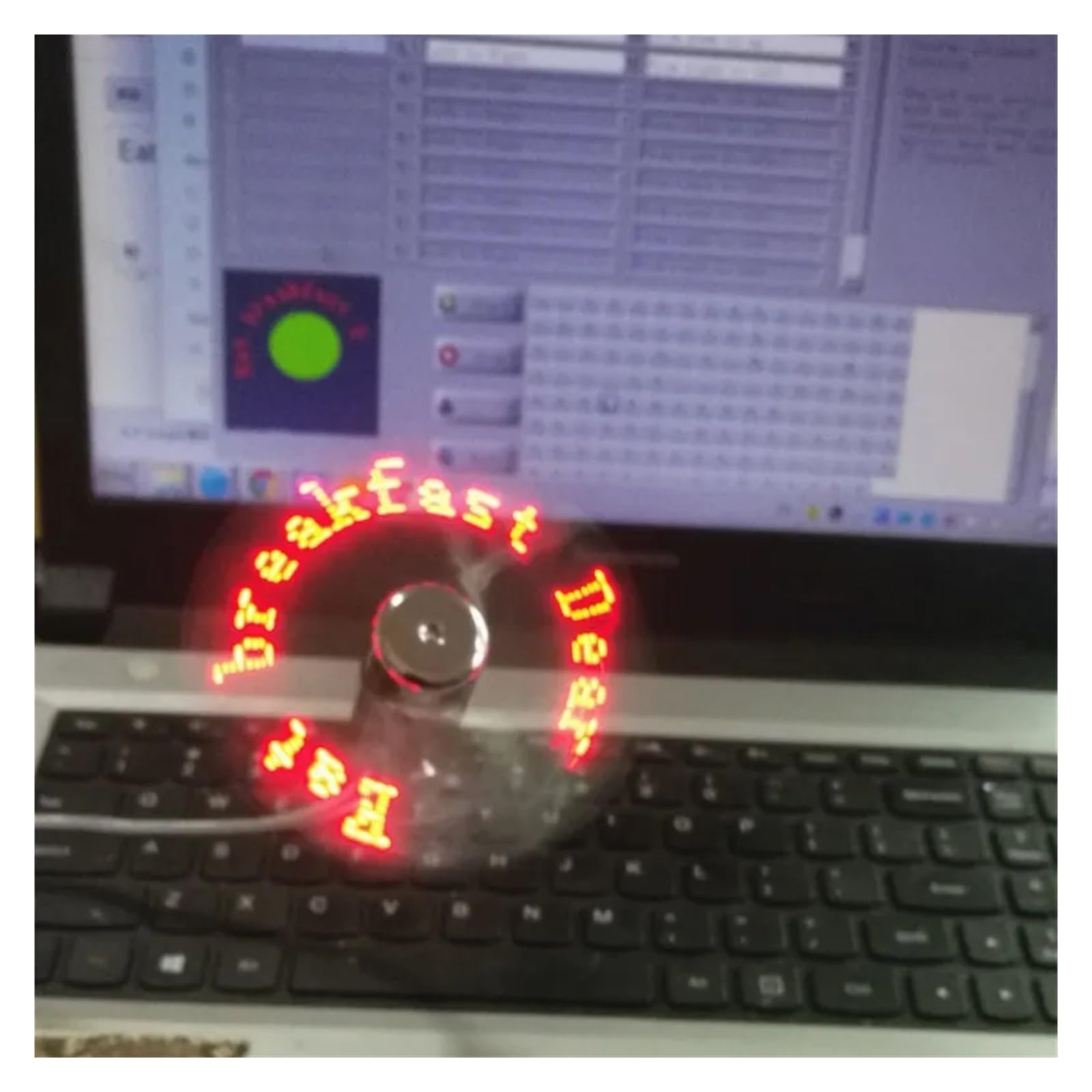 Feng Shui， Przenośny wentylator Mini wentylatory USB Kreatywny prezent ze światłem LED RGB Fajny gadżet Niestandardowe programowanie Wentylator z możliwością regulacji w wielu językach