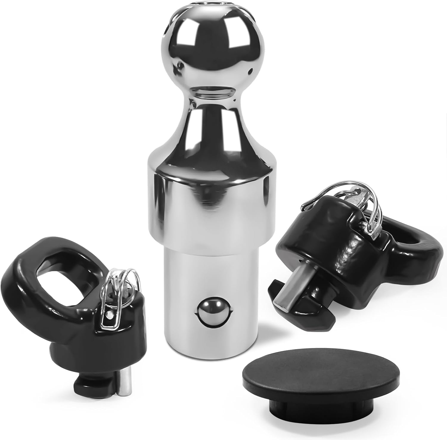 Gooseneck Ball Kit 60638, Puck System Gooseneck Hitch for 2013-2024 Dodge Ram 2500/3500, 2-5/16 Inch Ball, 2 Safety Chain Anchors | 38000 lbs GTW/9500 lbs VTW