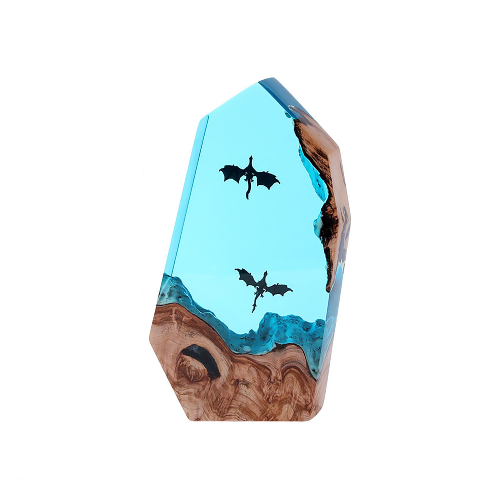 ZZPXMY Resin Wooden Lamps, Resin Marine Lamps, Night Lamps, Table Lamps, Resin Lamps, Marine Lamps, Men's Office Decor, Bedroom Decor, Home Decor, Resin Night Lamps (C)