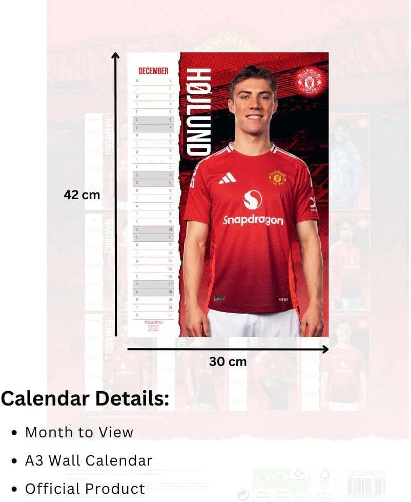 Manchester United 2025 Official Calendar