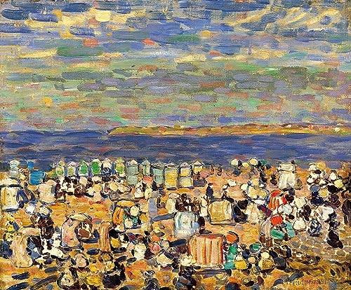 Toile murale abstraite plage à St Malo Maurice Prendergast