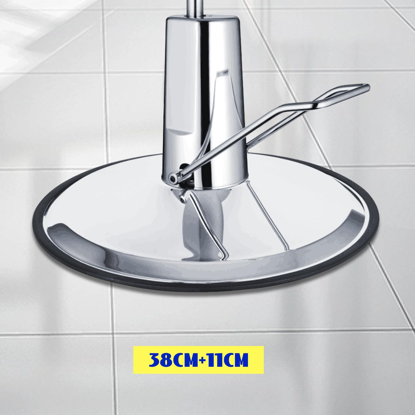 Ongniong Barber Chair Replacement Hydraulic Pump with Base, 4 Bolt Salon Chair Replacement Hydraulic Pump and Base, 23