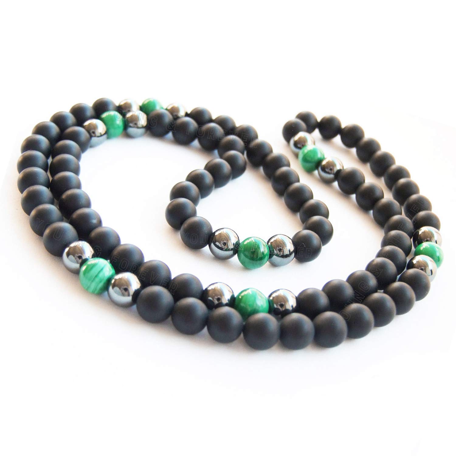 Young & Forever Gift Dvine Spiritual Natural Semi Precious Stone Jewellery Necklace Green Tiger Eye Onyx Hematite Reiki Men Necklace Buddha Beads and Men Necklace Long (B08R2S5TVK) Amazon Price History, Amazon Price Tracker