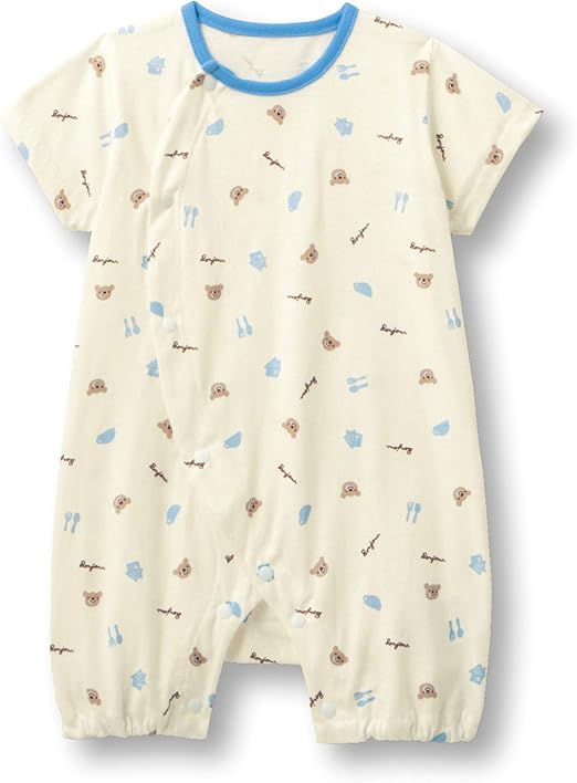 Amazon Co Jp ベルメゾン ショートオール ぴったりサイズ ちびオール ロンパース カバーオール 服 ファッション小物