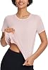 Camisetas Deportivas de Manga Corta y Crop Top para Mujer baleaf 3
