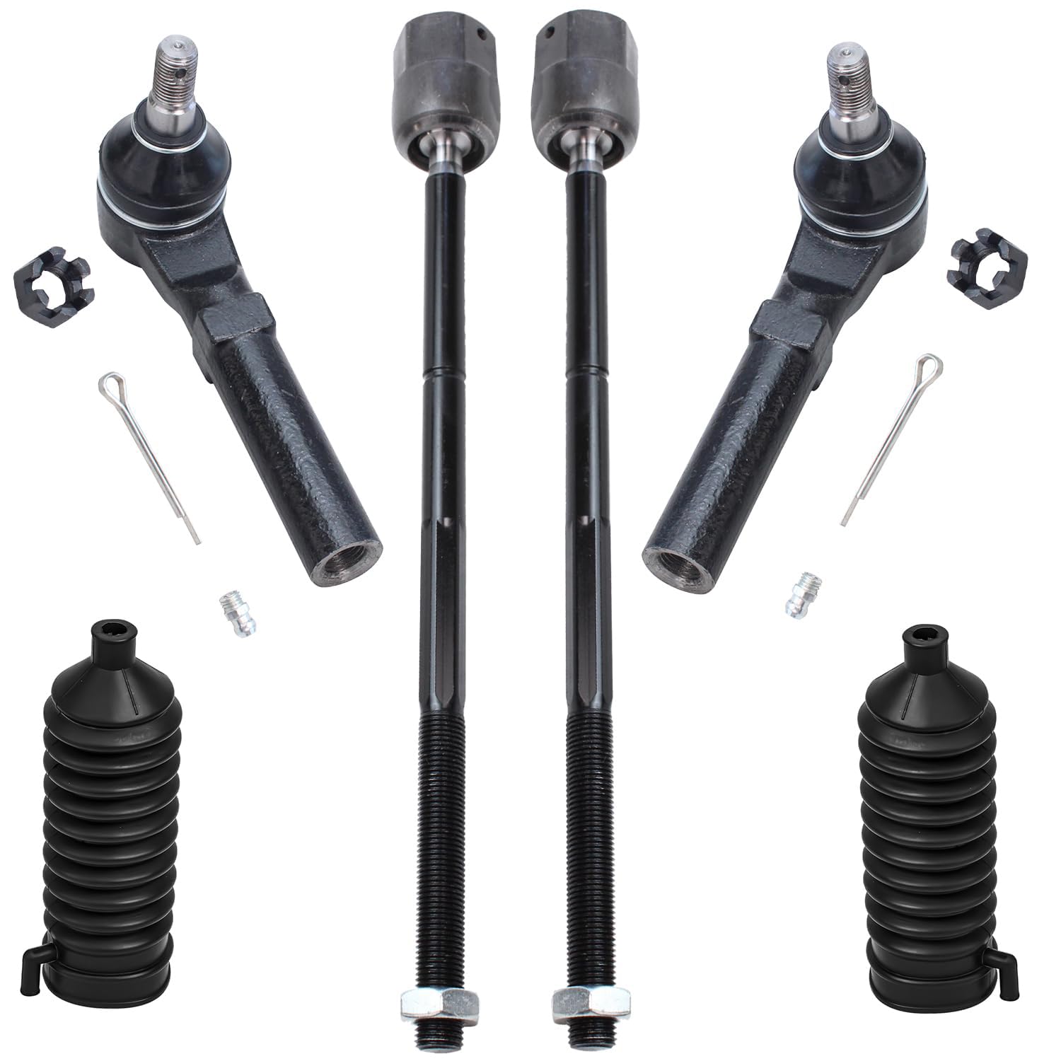 Kenアブ1800 Amazon.com: Detroit Axle - Front 6pc Tie Rods Kit for 94-04