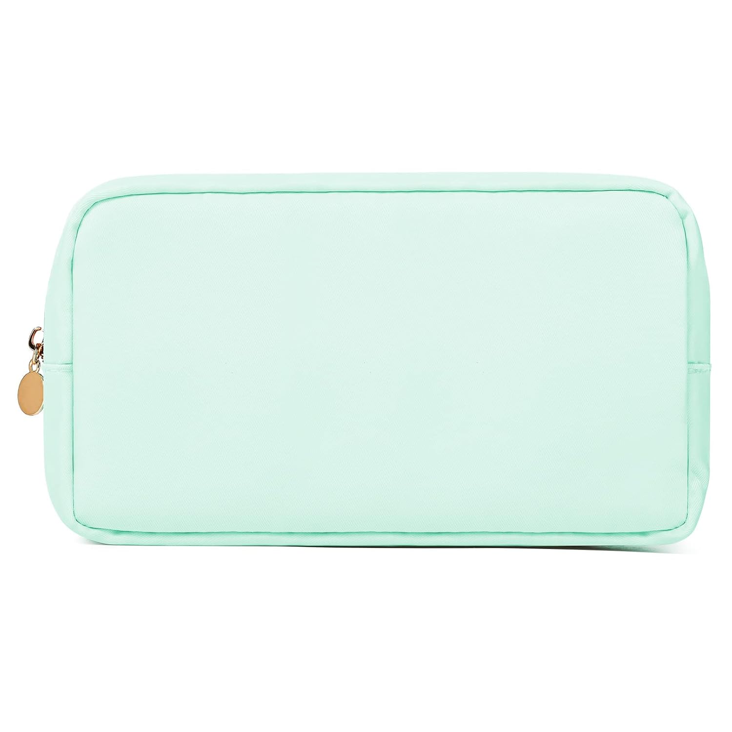 SOIDRAM Makeup Travel Pouch, Green Toiletry Organizer, Nylon Cosmetic Preppy Bag, Zipper Pouches for Brides