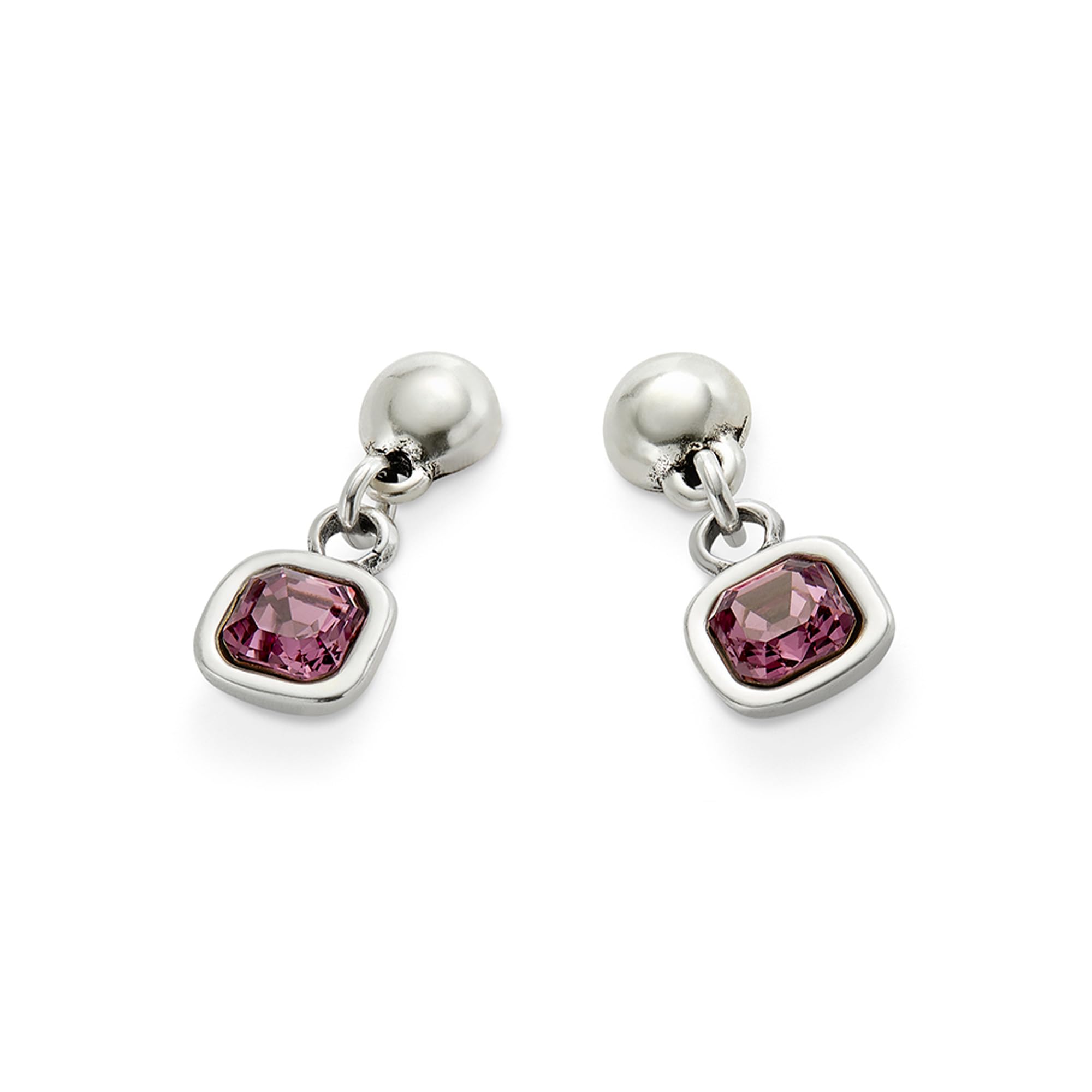 UNOde50 | Orecchini in lega di metalli | placcati in argento sterling | cristallo verde | gioiello artigianale | Made in Italy, Talla única, Argento sterling, Nessuna pietra preziosa