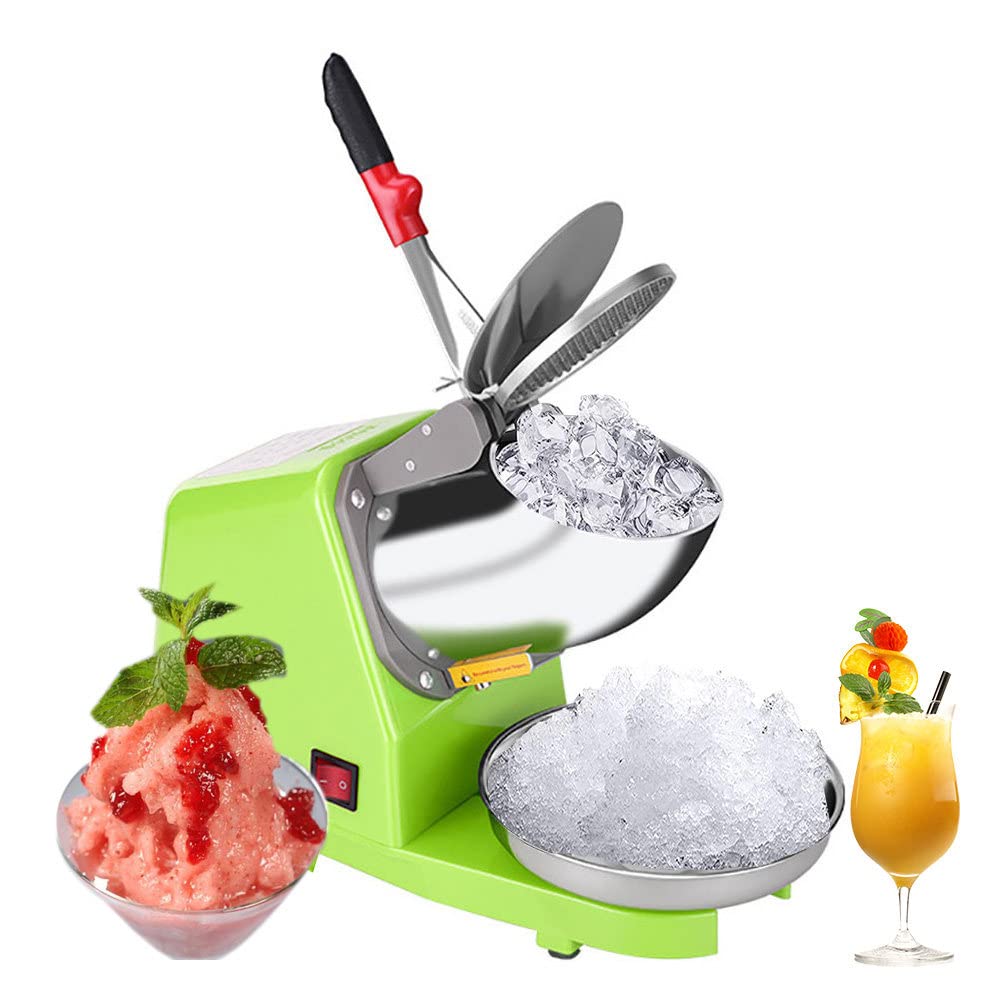 Rasoio Per Ghiaccio Aggiornato (Doppie Lame/Doppie Coperture/Doppie Scanalature/Tubo Di Scarico), Tritaghiaccio, Creatore Di Coni Di Neve, 85 Kg/H, 2200 Giri/Min,Per Uso Domestico E Commerciale,C