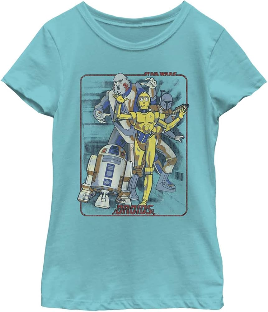 Amazon.com: STAR WARS girls Star Wars Clanker Run Short Sleeve Tee