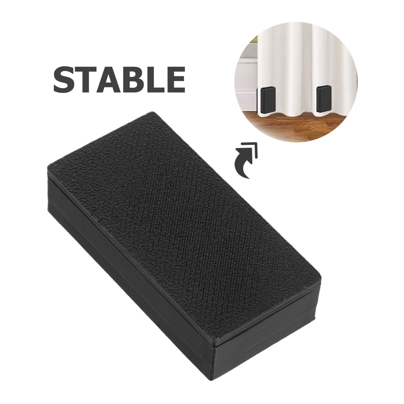 YARNOW Poids Magnétiques pour Rideaux Extérieurs 5 Pièces en Plastique Noir | Résistants au Vent, Installation Facile, pour Rideaux de Bain, Drapeaux de Jardin, Nappes