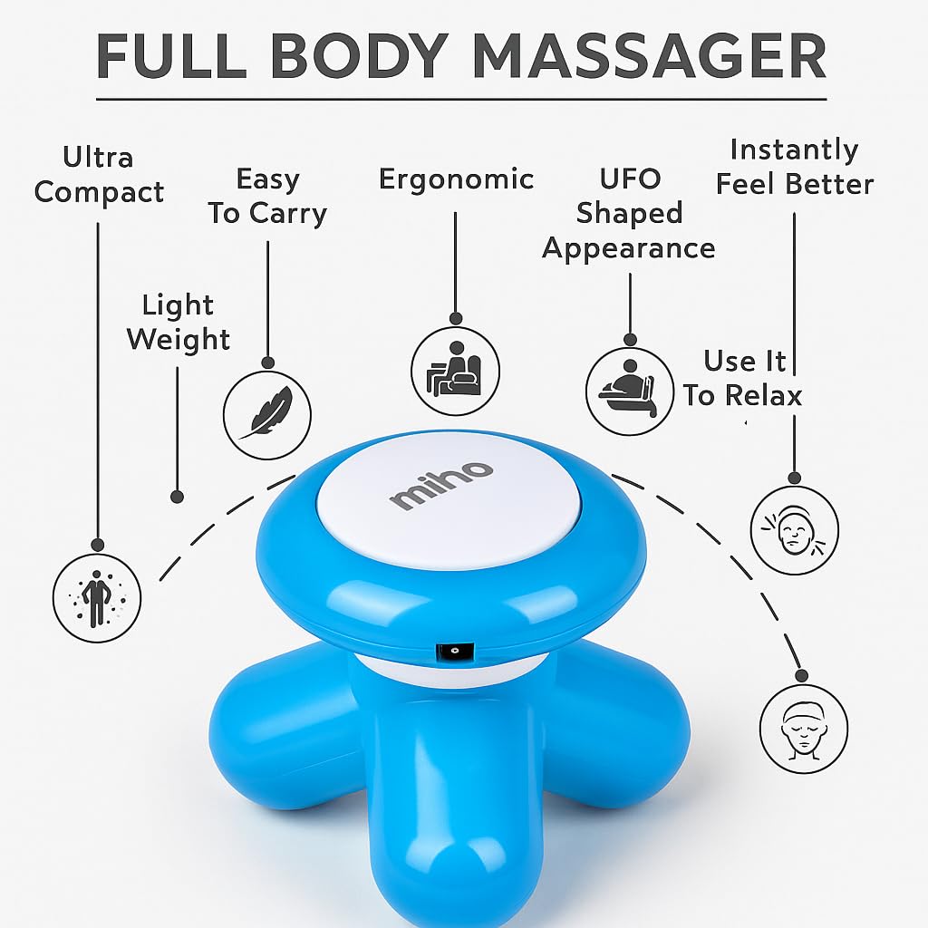 Mini Handheld Electric Massagar - Portable Vibrating Massage for neck, back, legs and weapons - Battery driven Mini Handheld Electric Massagar - Portable Vibrating Massage for neck, back, legs and weapons - Battery driven