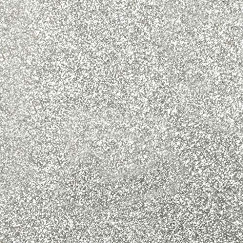 Siser Glitter HTV 20" x 12" Sheet - Iron on Heat Transfer Vinyl (Silver)