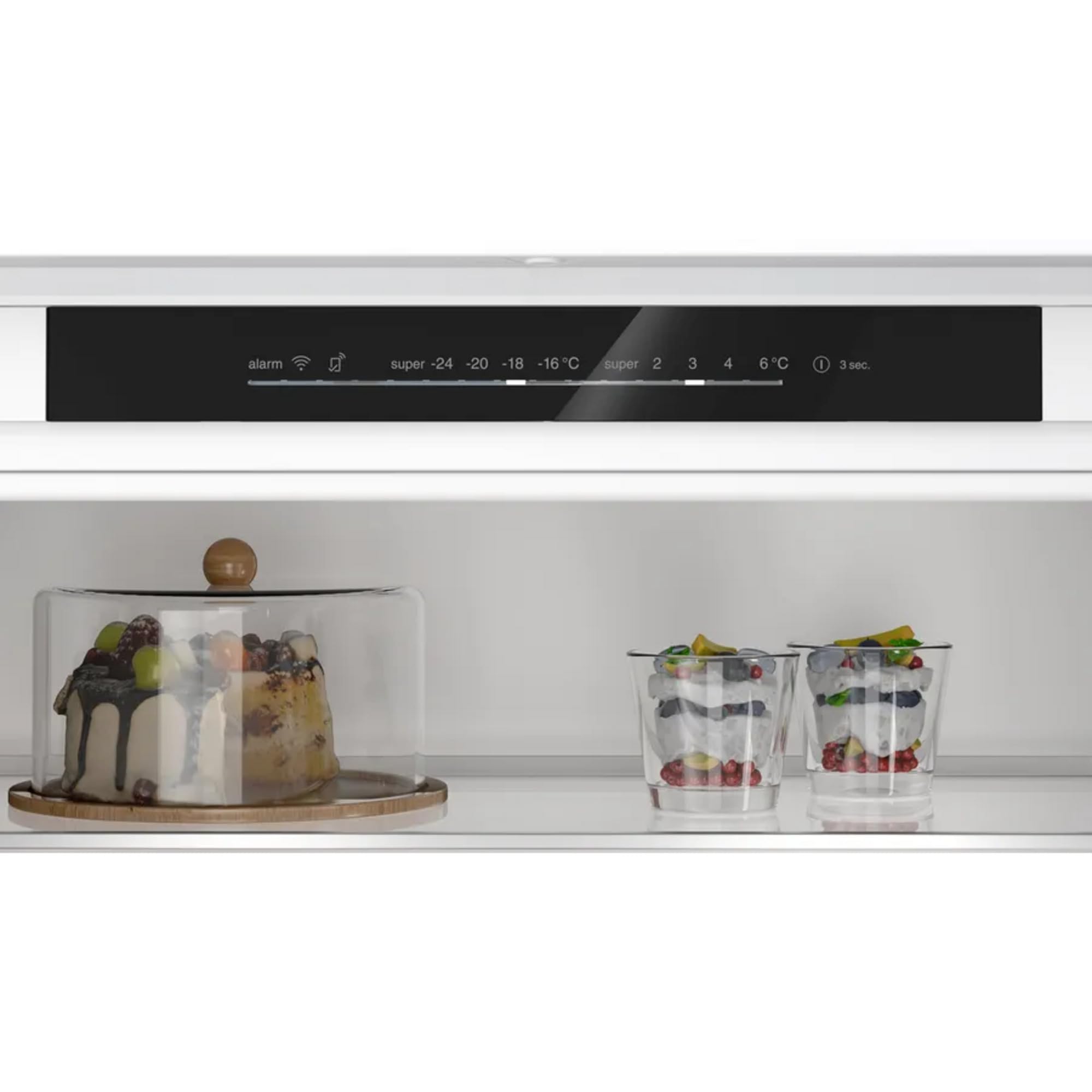 SIEMENS KB96NNSE0 iQ100 XXL lodówko-zamrażarka do zabudowy, 193,5 x 69,1 cm, chłodzenie 285 l + zamrażanie 98 l, pojemność XXL 45% większa objętość, noFrost, hyperFresh, superCooling – szybkie
