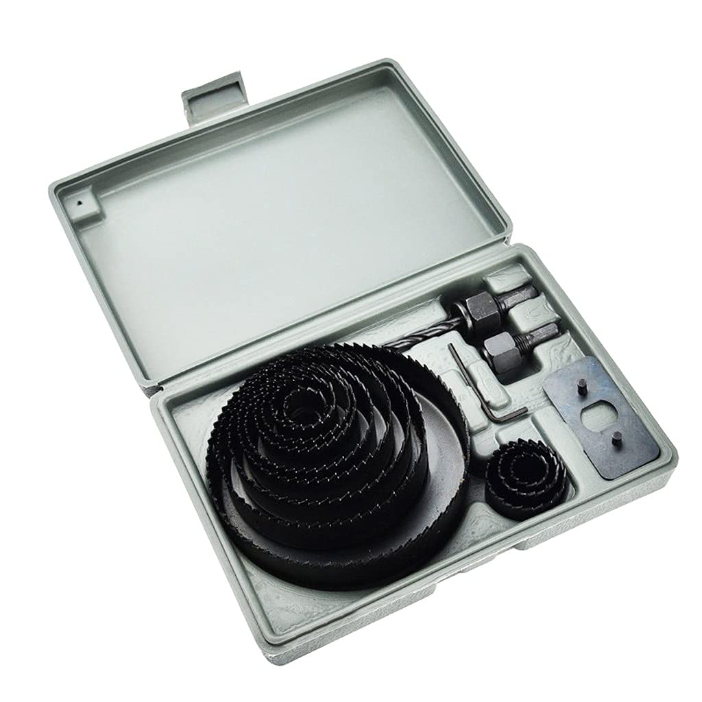 16pcs DIY Hole Saw Bit Cutting Set Kit 19-64mm Wood Sheet Metal Alloy Circular Round Case Drill Bits Thin Cutter