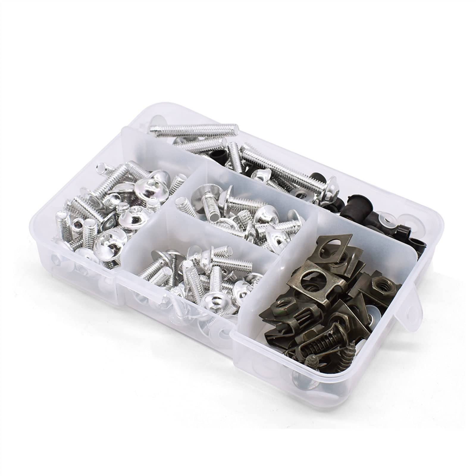 Vite sostituita Universale Del Motociclo Carena Vite Molla Bulloni Kit Corpo Di Fissaggio Pinze Per Suzuki GSXR400 GT250 GT550 RG500 RGV250 VS800 VZ800(Silver)