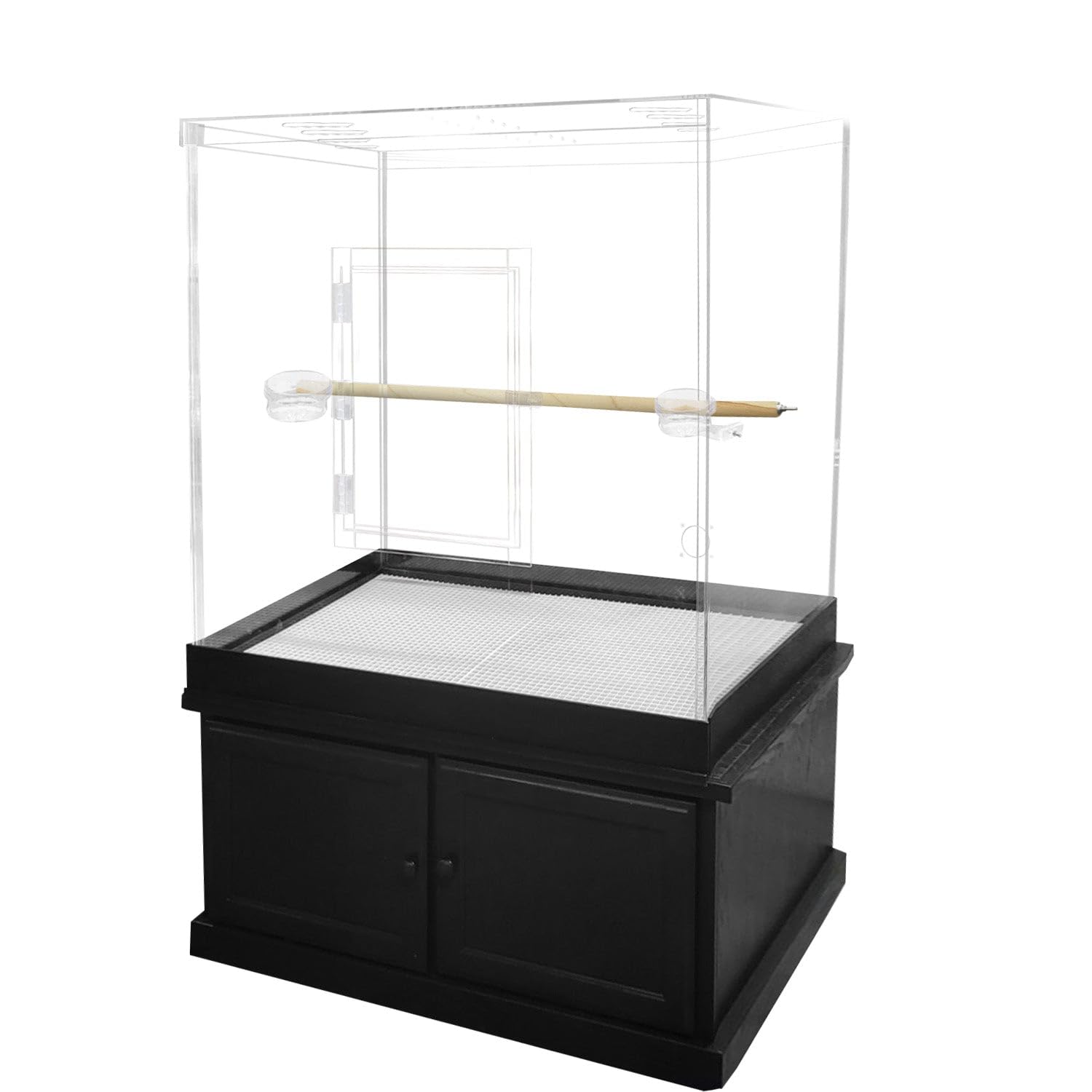 Large Bird Cage for Macaws - Large Parrot Cage, Crystal Clear Acrylic Bird Cage