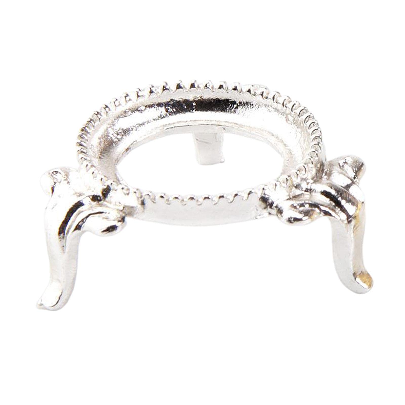 JAZZY PEARLS 1pc Crystal Ball Base Sphere Stone Support Metal Holder Display Stand Silver-image-25