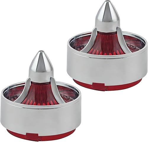 FATECIM 2X Bullet TurnSignal Light Turbina Reemplazo Rojo Lente Cubierta para Softail Street Road Glide Fatboy Sportster Dyna Deluxe Bicicletas Snap