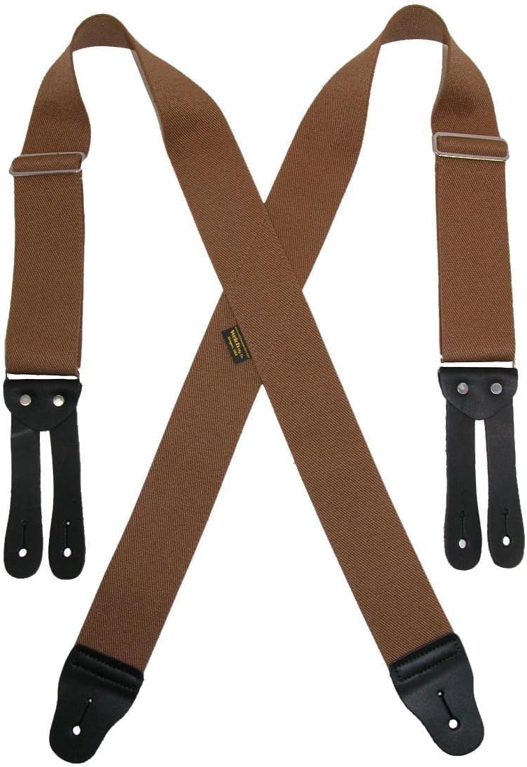 - Welch, WK-7800X-LEF-BLK, X-Back Button Work Suspenders, 2-inch Adjustable Strap