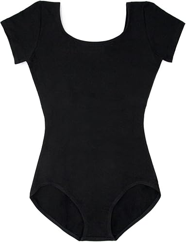Capezio Short Sleeve Leotard - Girls, Black, Small