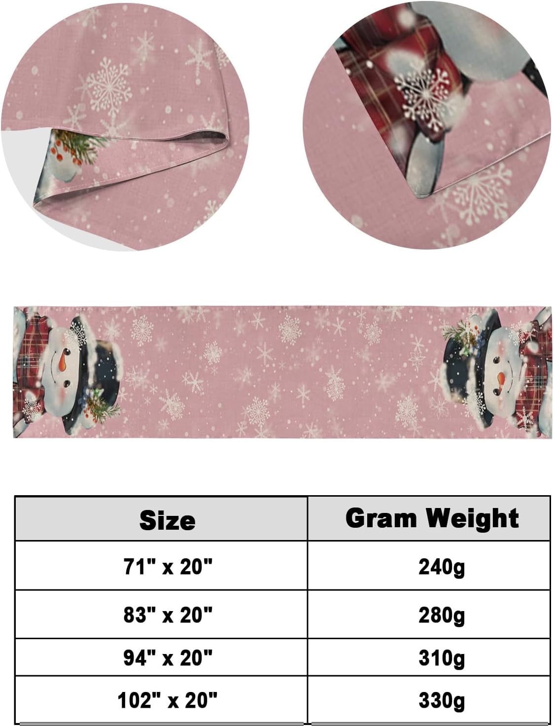 Teamery Bed Runners & Scarves, Merry Christmas Bed Runner, Bed Scarf Protector Decorative Accent Bedding Scarf for Hotels Homes and Guestrooms, 102 x 20 inches