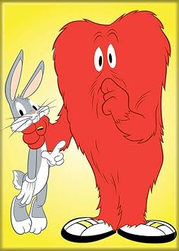 Ata-Boy Looney Tunes Bugs Bunny & Gossamer Magnet - 2.5" x 3.5" Magnet for Refrigerators, Whiteboards & Locker Decorations