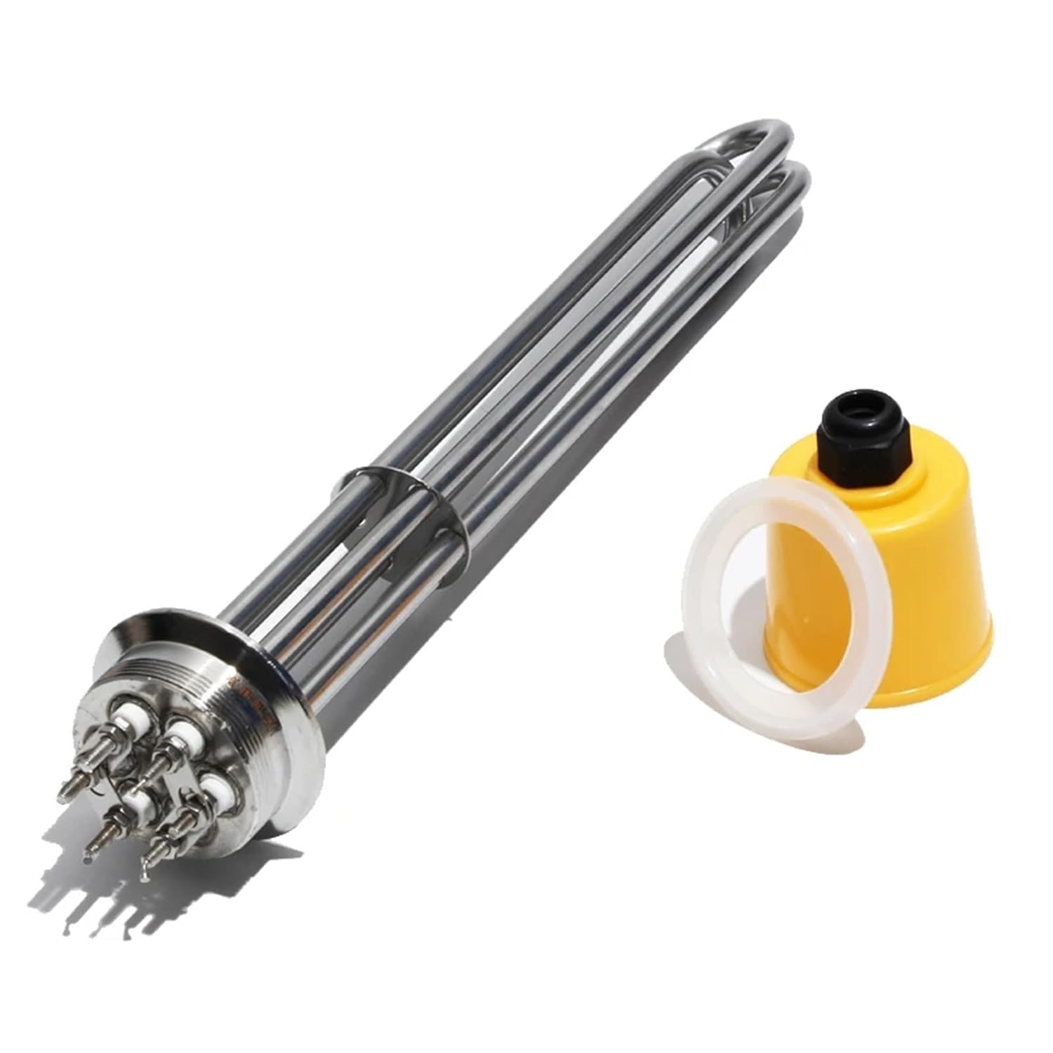 1Pcs Heating Element for Clamp 2" Used for Water Distillers Or Home Beer Equipment(Grey,220V_9KW 290L 304SS)