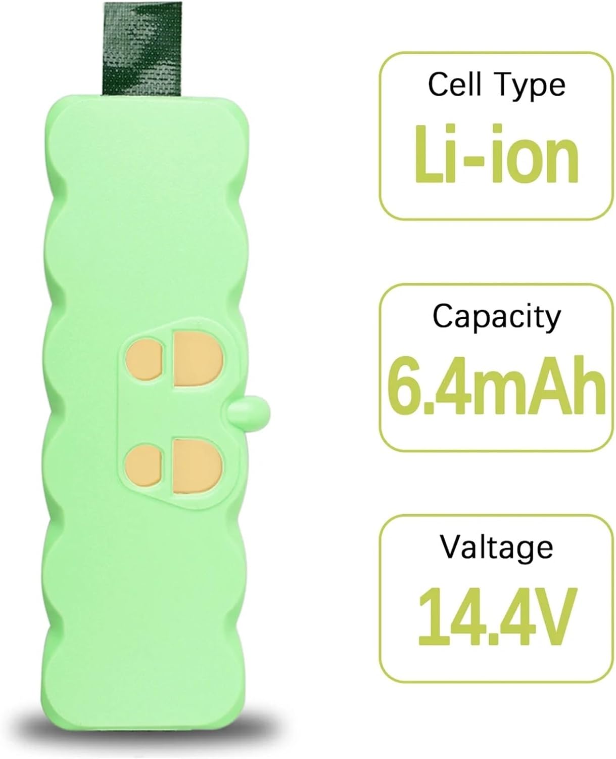 Compatible for Roomba 500 Battery 14.4V 6.4Ah/5.0Ah/3.8Ah for Vacuum Cleaner 500 600 700 800 Rechargeable Battery(1-Ni-Mh 3.8Ah Yellow)