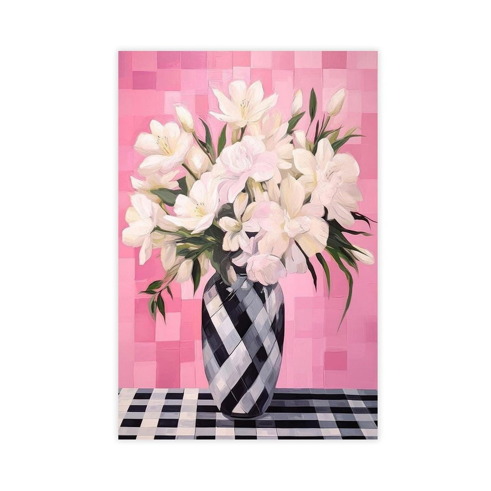Bareronor Scandinavian Style Pastel Canvas Poster Bedroom Decor Landscape Office Room Decor Gift 16" L X 24" W