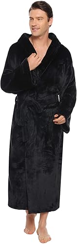 Mens fluffy dressing gown with hood Clearance
