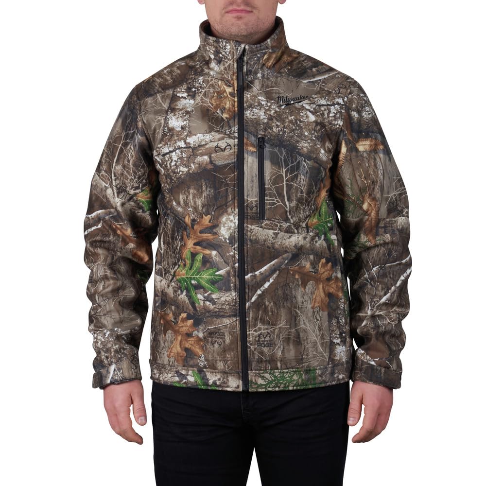 Milwaukee 224C-212X M12 QUIETSHELL Lithium-Ion Cordless Heated Jacket (3 Ah) - 2XL, Realtree EDGE Camo