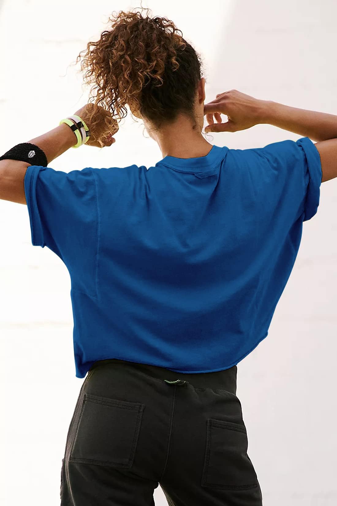 Airmood Oversize Allenamento Crop Tshirt Top Oversize Casual Basic Loose Fitted Tees T-shirt