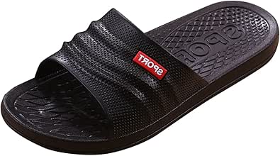 Amazon.com | Mens Slippers Shower Shoes Slides for Women Bathroom ...