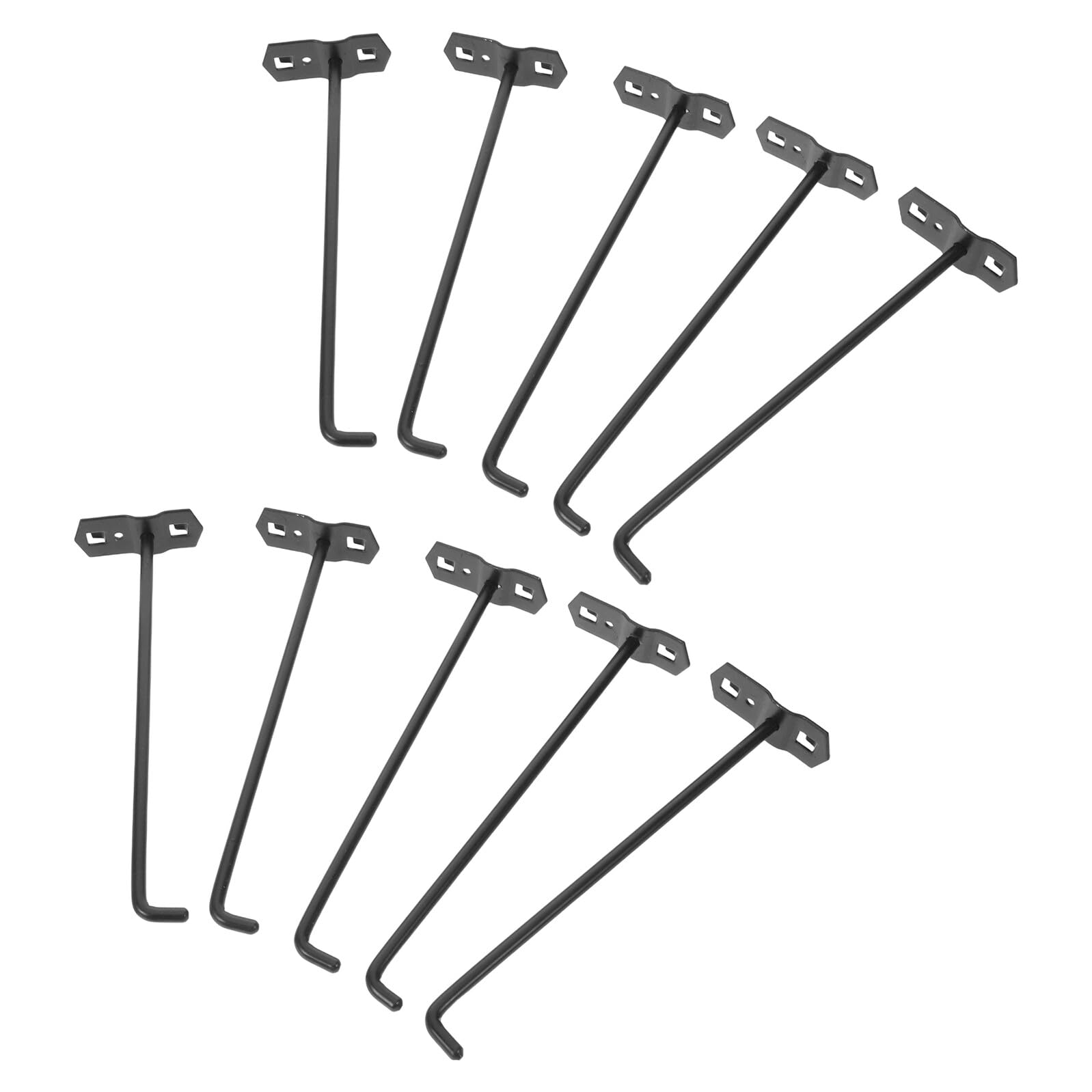 Healeved 10pezzi Ganci Quadrati in Metallo per Pannello Pz per Scaffale da Strumenti di Esposizione Resistenti per Negozio Laboratorio e Uso Domestico Installazione Facile Viti