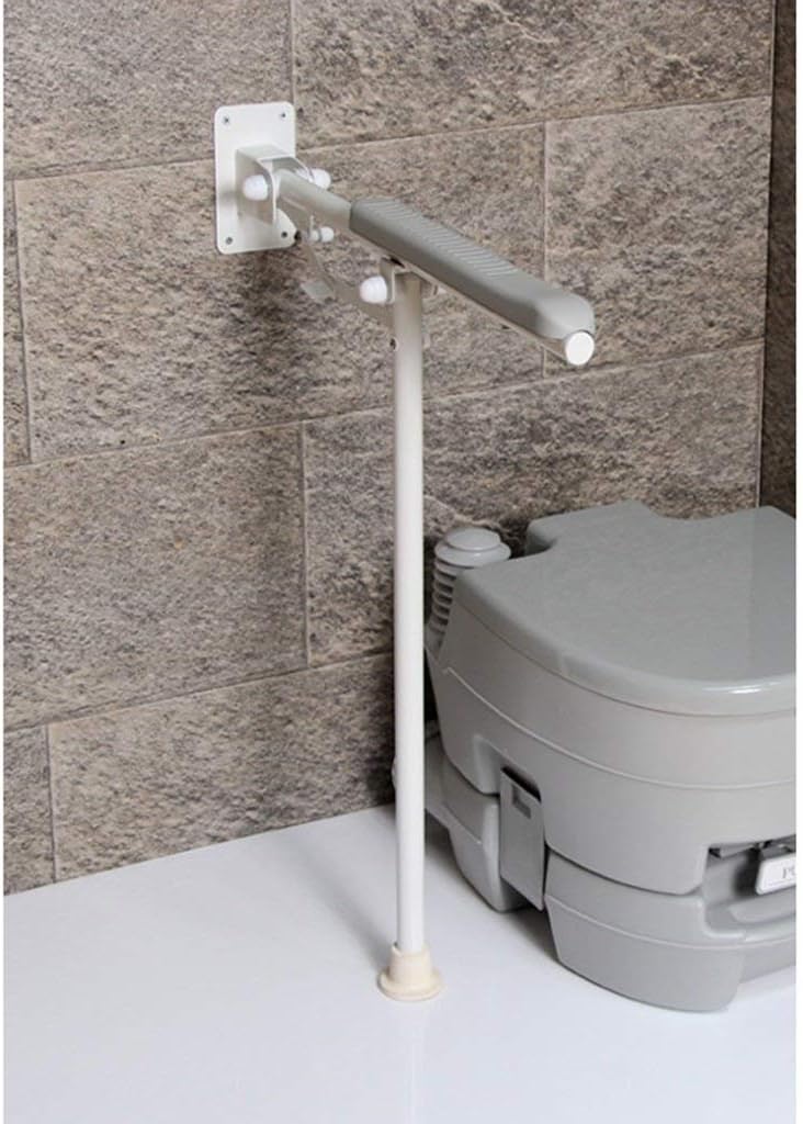 HTLLT Safety Handle Toilet Handrails Barrier-Free Handrails Elderly Disabled Handrails Bathroom Folding Bathroom Handrails,Gray : Health & Household