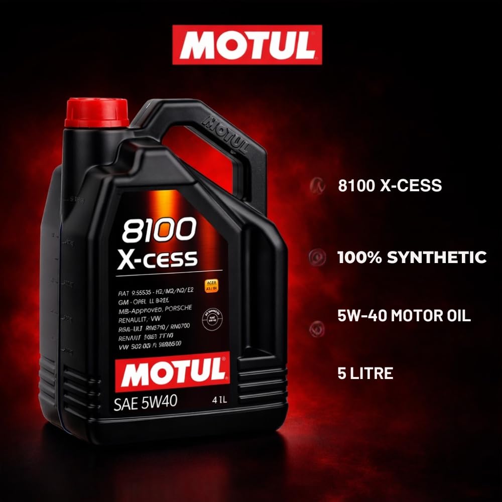 Motul 102870 - Aceite de motor 8100 X-cess (5W40, 5L)