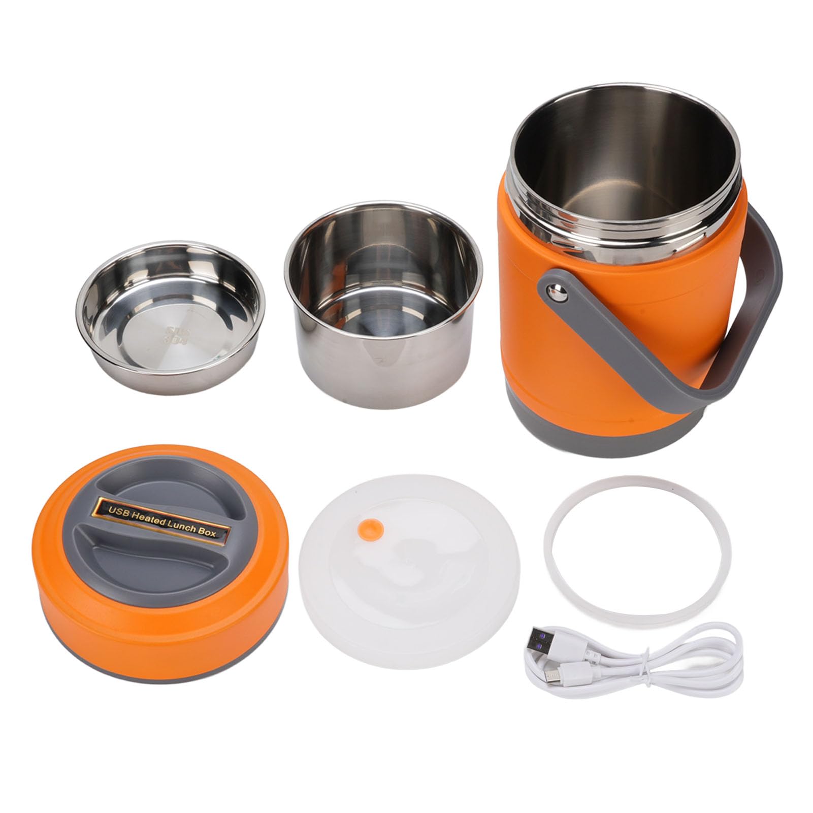 Hot Pot Electric with Steamer, 2L Ramen Cooker, Electric Pot for Pasta, Shabu Shabu, Oatmeal, Soup and Egg, Portable Cooker, Dorm Room Essentials, Portable Electric Pot (Orange)