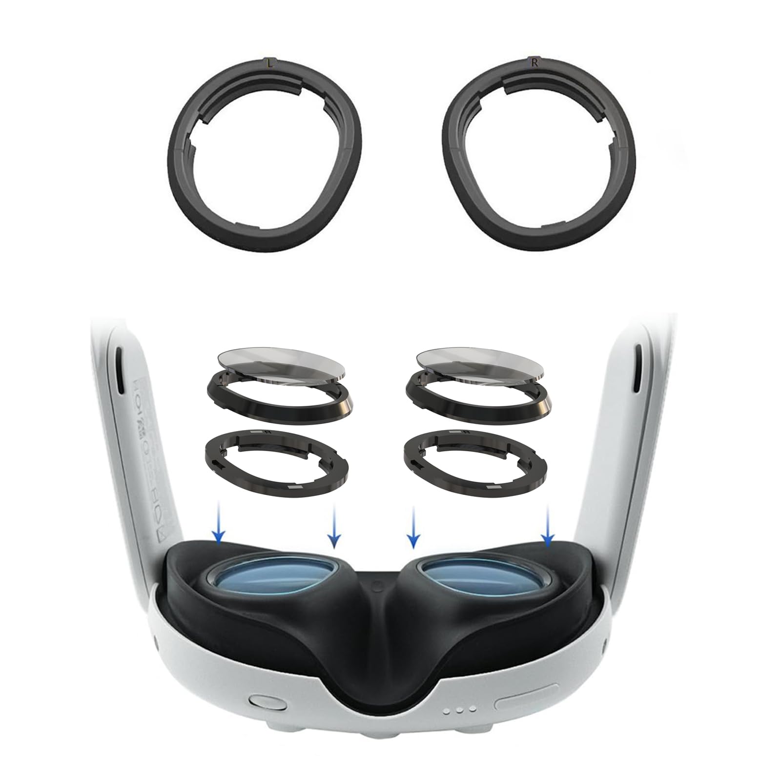 Amazon.co.jp: YipuVR Oculus/Meta Quest 3用磁気メガネスペーサー、2