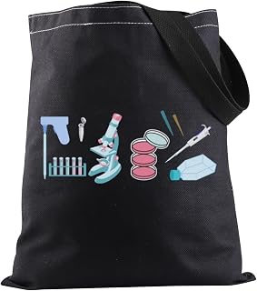 JXGZSO Microbiology Tools Shoulder Bag Lab Tech Tote Bag Nursing Gift Science Teacher Gift