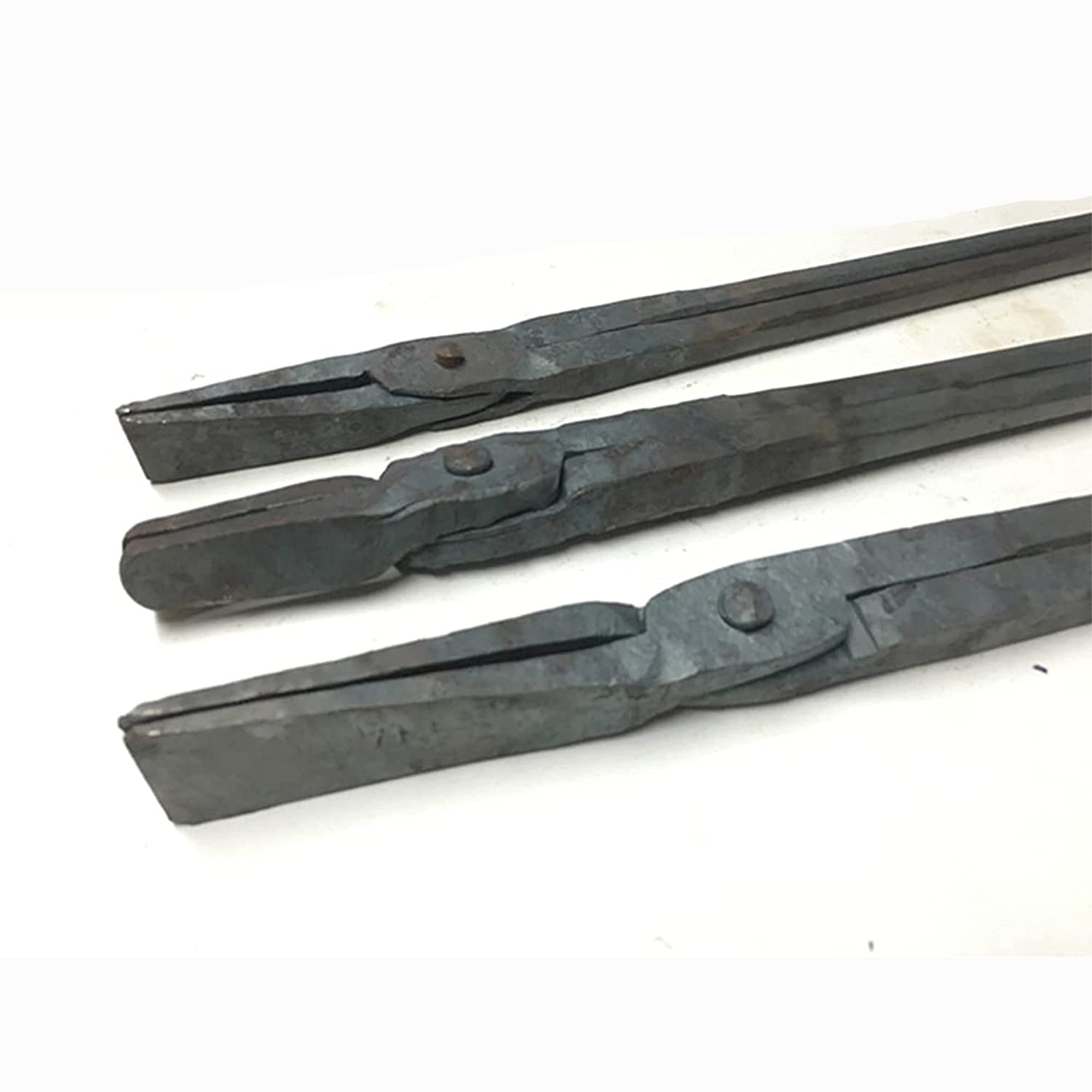 Pinzas De Herrero Pinzas Planas Pinzas De Herrero Pinzas De Punta Plana para Herrero Herramientas para Principiantes Ingeniero Herrero Forja Refinación Forjada a Mano