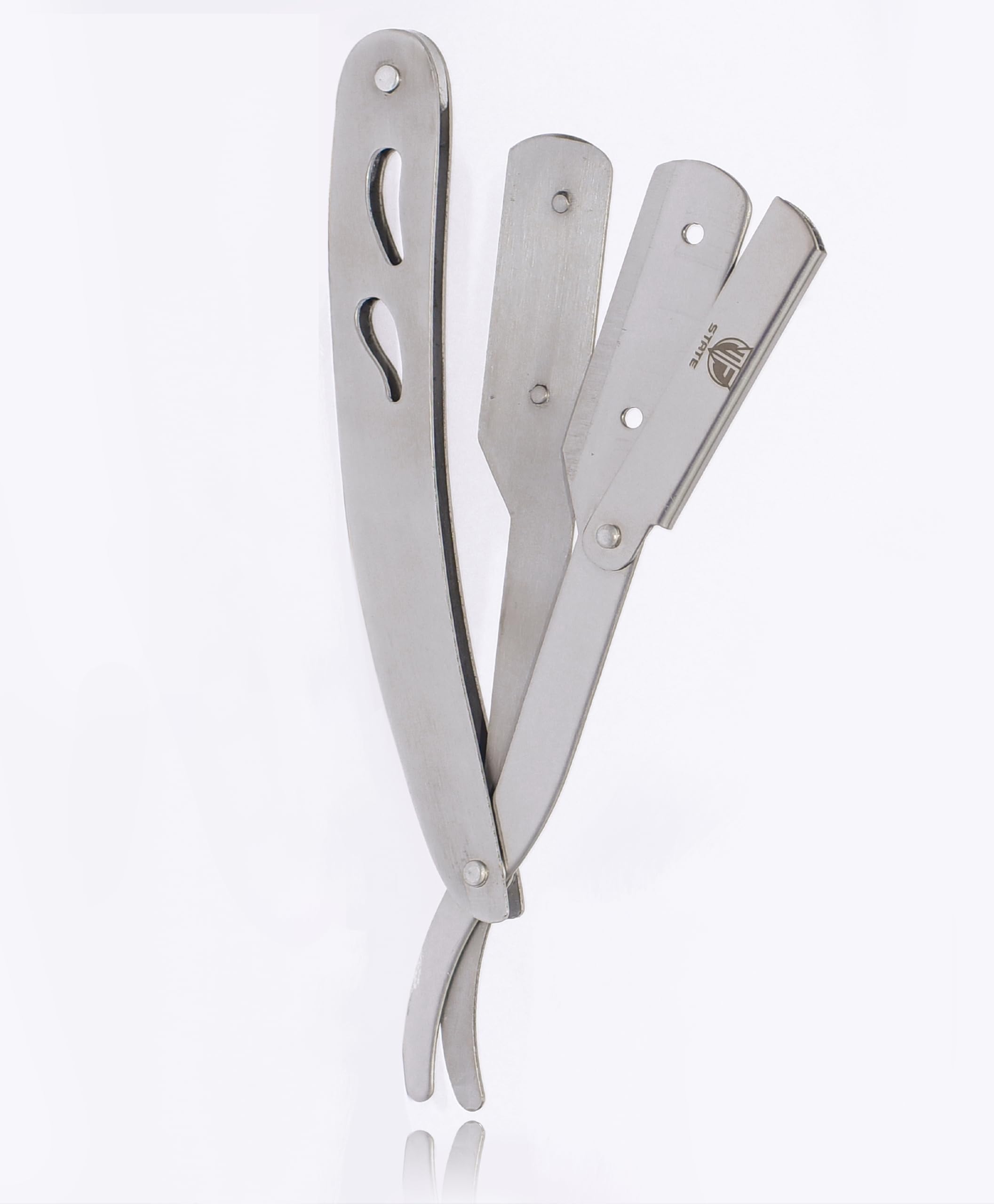 MF STATE Professional barber straight edge razor made with stainless steel for men Ergonomic Handle, and Classic Design for a Smooth Shave.